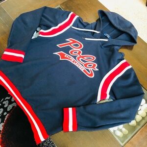 Polo by Ralph Lauren Hoodie in Navy with Red and White Accents